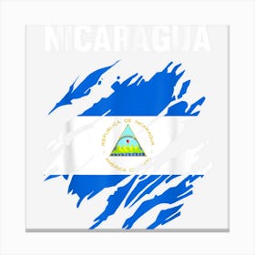 Nicaragua Flag Canvas Print