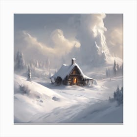 The Cozy Embrace of Winter's Hearth Canvas Print