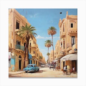 Street Scene In Libya Canvas Print