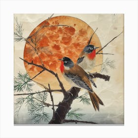 Birds. The Poem Of The Fluttering Seasons [鳥たち: 羽ばたく季節の詩] (IX) Canvas Print