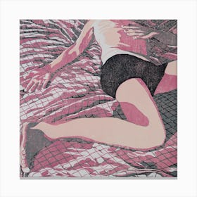 Summer Duvet Linocut Canvas Print