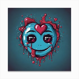 Heart Emoticon Canvas Print