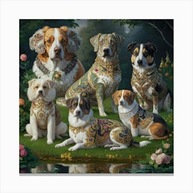 A Captivating Illustration Of A Collection Of Dogs Lpz8g3lft2qhh67jgcju6a Hwy0lsowtsa4n7b6fqzada Canvas Print