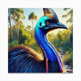 Cassowary bird painting Canvas Print