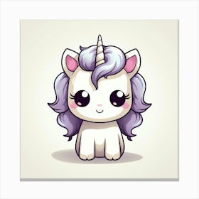 Cute Unicorn 54 Canvas Print