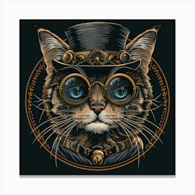Steampunk Cat 27 Canvas Print