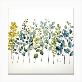 Eucalyptus Grace Exquisite Leaf Art Canvas Print