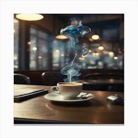 Coffee In A Coffee Shop Canvas Print