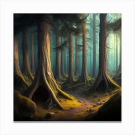 Volcanic Island Woods Hight Quality Canvas Print