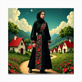 Muslim Girl Canvas Print