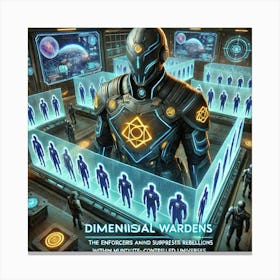 A Depiction Of Dimensional Wardens, The Enforcers Canvas Print