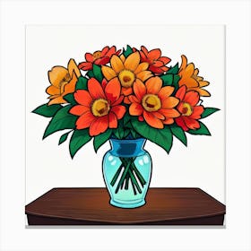 Bouquet Of Flowers Canvas Print