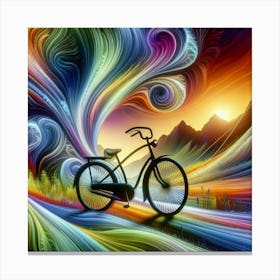 Psychedelic Bicycle Canvas Print