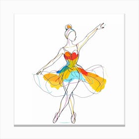 Dancing in Color The Ballet of Light Ballerina I Canvas Print