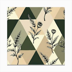 Geometric Floral Pattern Canvas Print