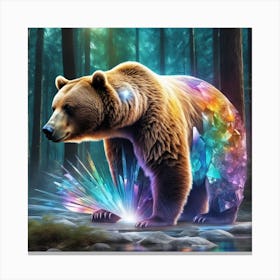 Bear In The Forest 9 Canvas Print