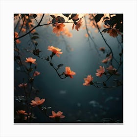 Flowers In The Dark Canvas Print