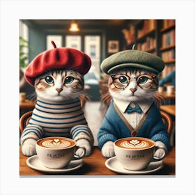 Kitty Cat Cafe Canvas Print