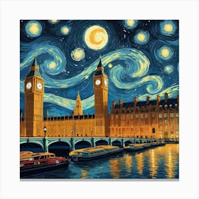 Starry Night In London 1 Canvas Print