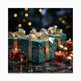 Elegant Christmas Gift Boxes Series022 Canvas Print