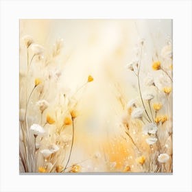 White And Yellow Flowers Canvas Print