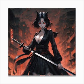 Samurai Girl 6 Canvas Print