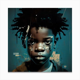 Boy With Afro Hair Canvas Print