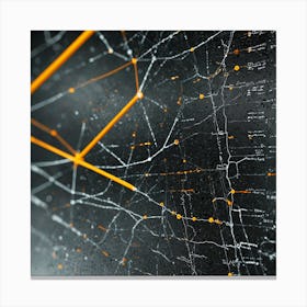 Abstract Image Of A Network Canvas Print