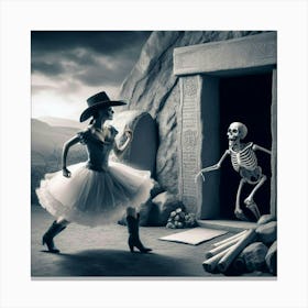 Skeleton Dancer 3 Canvas Print