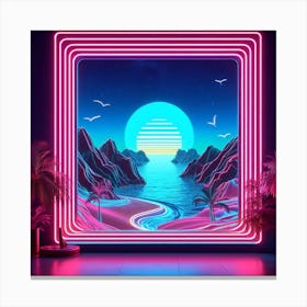 Neon Wall Art Canvas Print