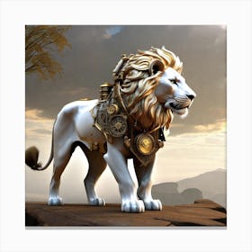 Steampunk Lion 6 Canvas Print