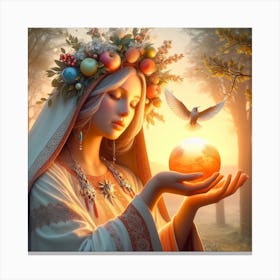 Virgin And The Dove Canvas Print