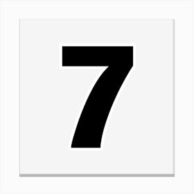 Number Seven Canvas Print