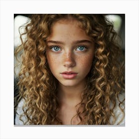 Girl With Freckles Canvas Print