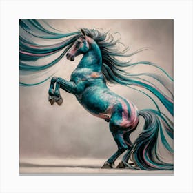 Blue Horse 4 Canvas Print