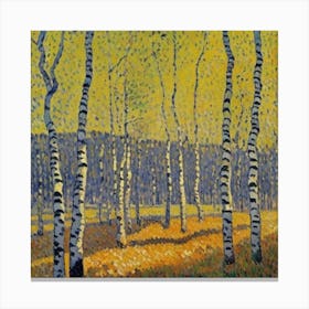 Birch Trees in the Sun 1 Canvas Print