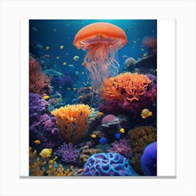 Jelly fish٠ Canvas Print