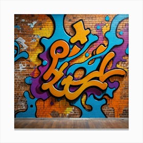 Brick Art Beat: The Language of Graffiti Canvas Print