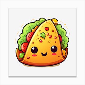 Taco Kawaii 1 Canvas Print