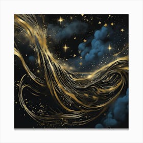 Golden Swirls Canvas Print