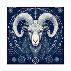 Astrological Ram Canvas Print