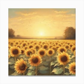 A Golden Sunshine Art Print 8 Canvas Print