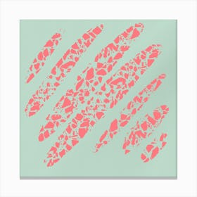 Abstract Pink Fragmented Strokes – Modern Minimalist Art Toile