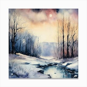 Snowy River In Winter Canvas Print