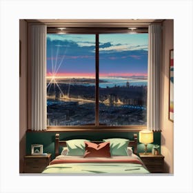 Bedroom With A View 1 Canvas Print