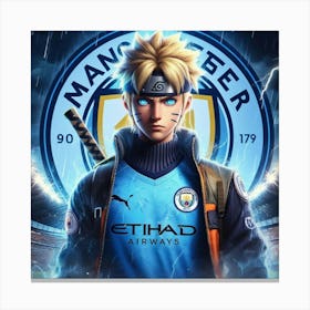Manchester City Anime fighter canvas Canvas Print