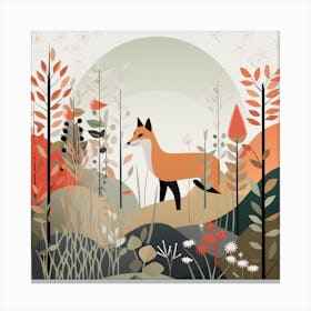 Fox In The Woods Canvas Print