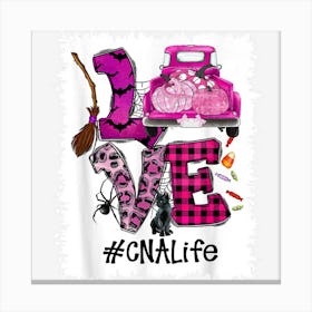 In October We Wear Pink Love Halloween Cna Life Canvas Print