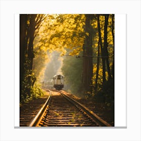 Train In The Woods Canvas Print