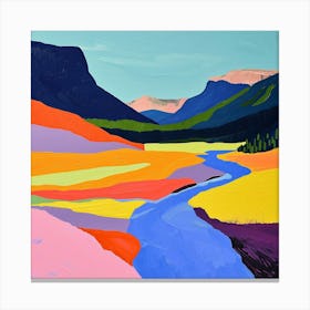 Colourful Abstract Banff National Park Canada 6 Canvas Print